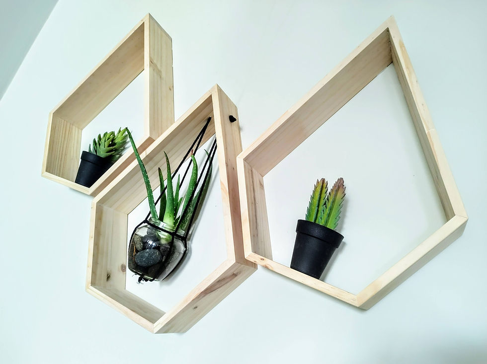 Miniatura: Repisa diamante en madera