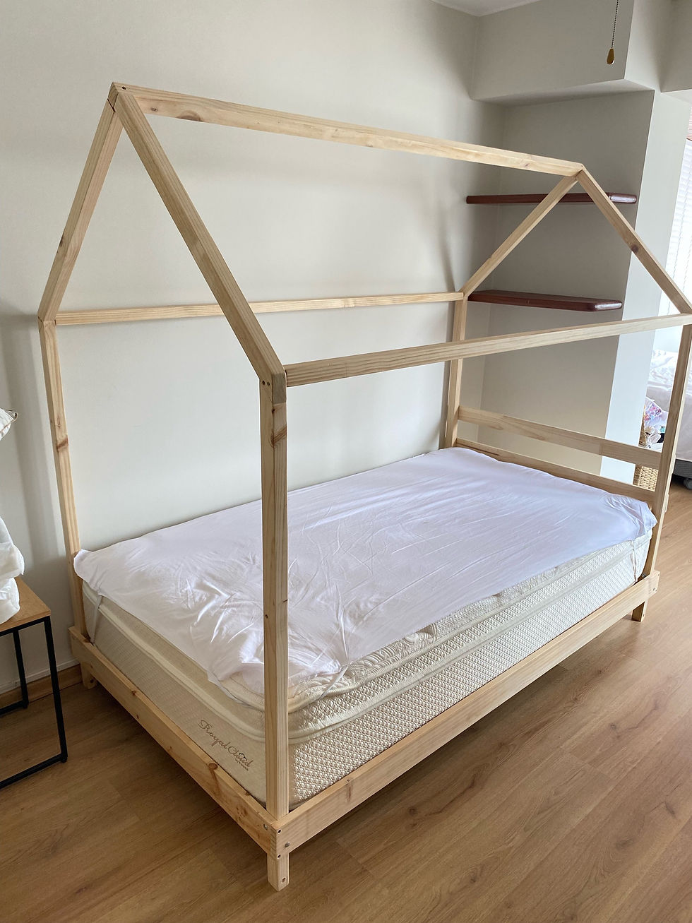 Miniatura: Cama montessori evolutiva con cabecera