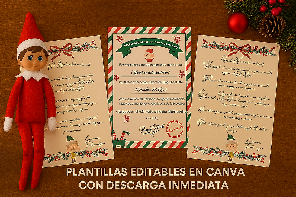 Cartas y Certificado Oficia Elfo de la Navidad