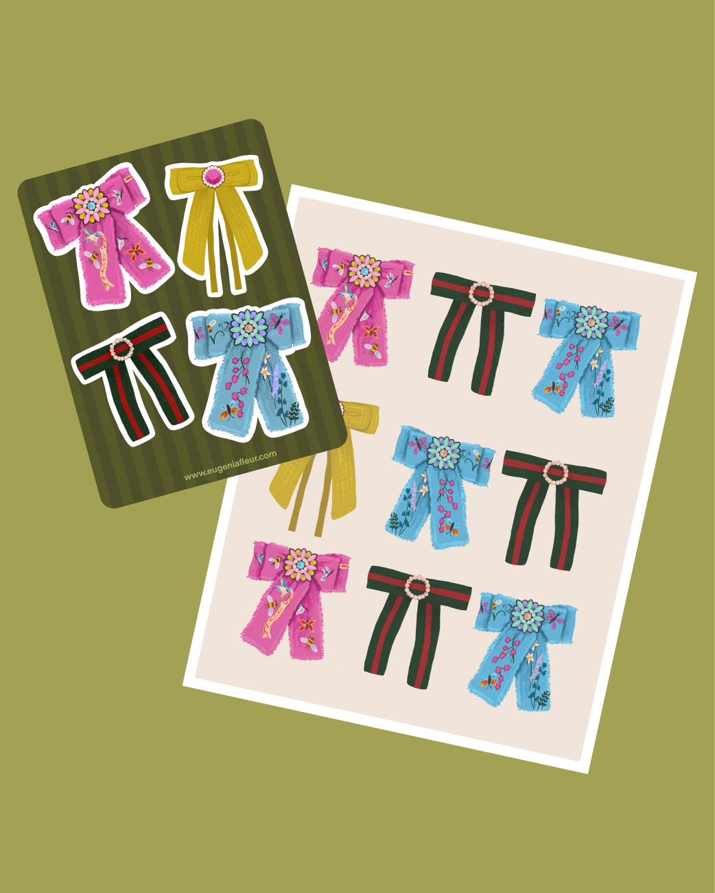 Gucci Bows Print + Sticker Sheet