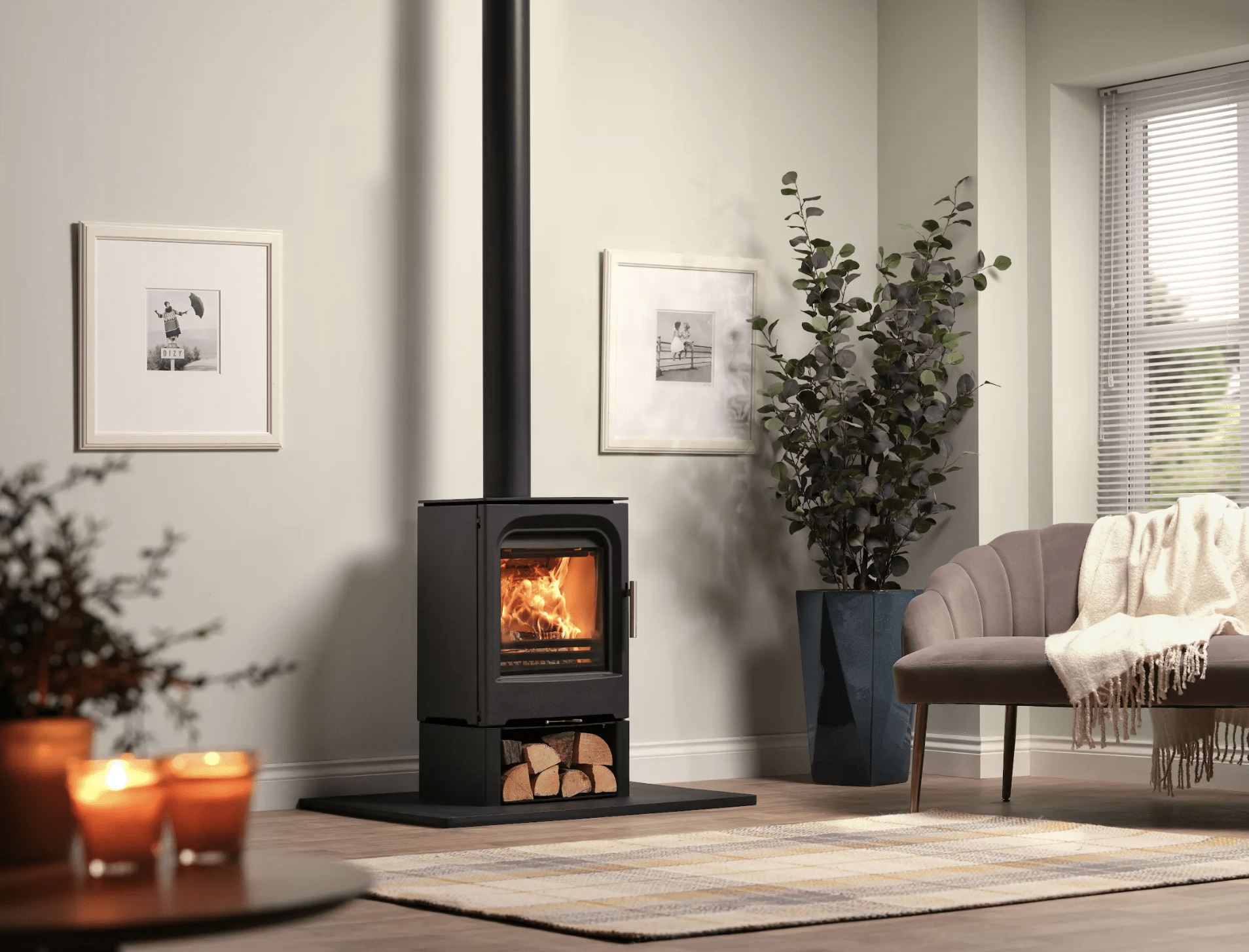 BPV5 Countryman 5kW Multi-Fuel Stove with Log Store