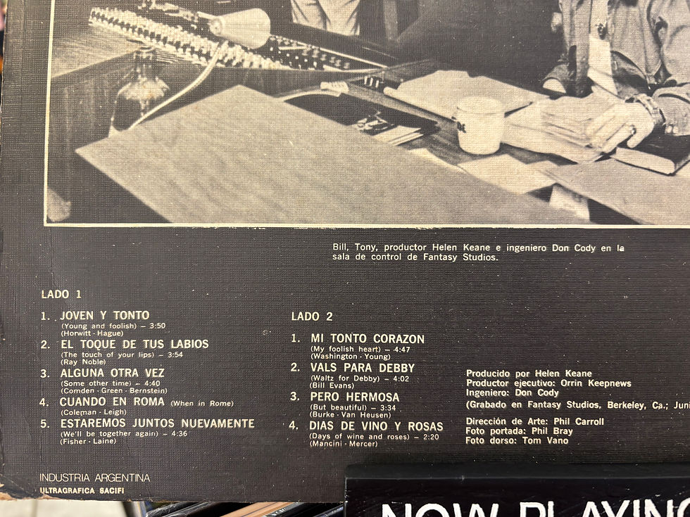 Miniatura: Tony Bennett / Bill Evans – The Tony Bennett Bill Evans AlbumVinilo Segunda Mano