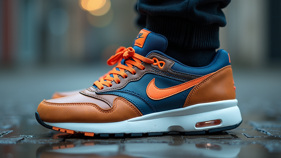 Close-up of a sneaker with anime-inspired design and hip hop style