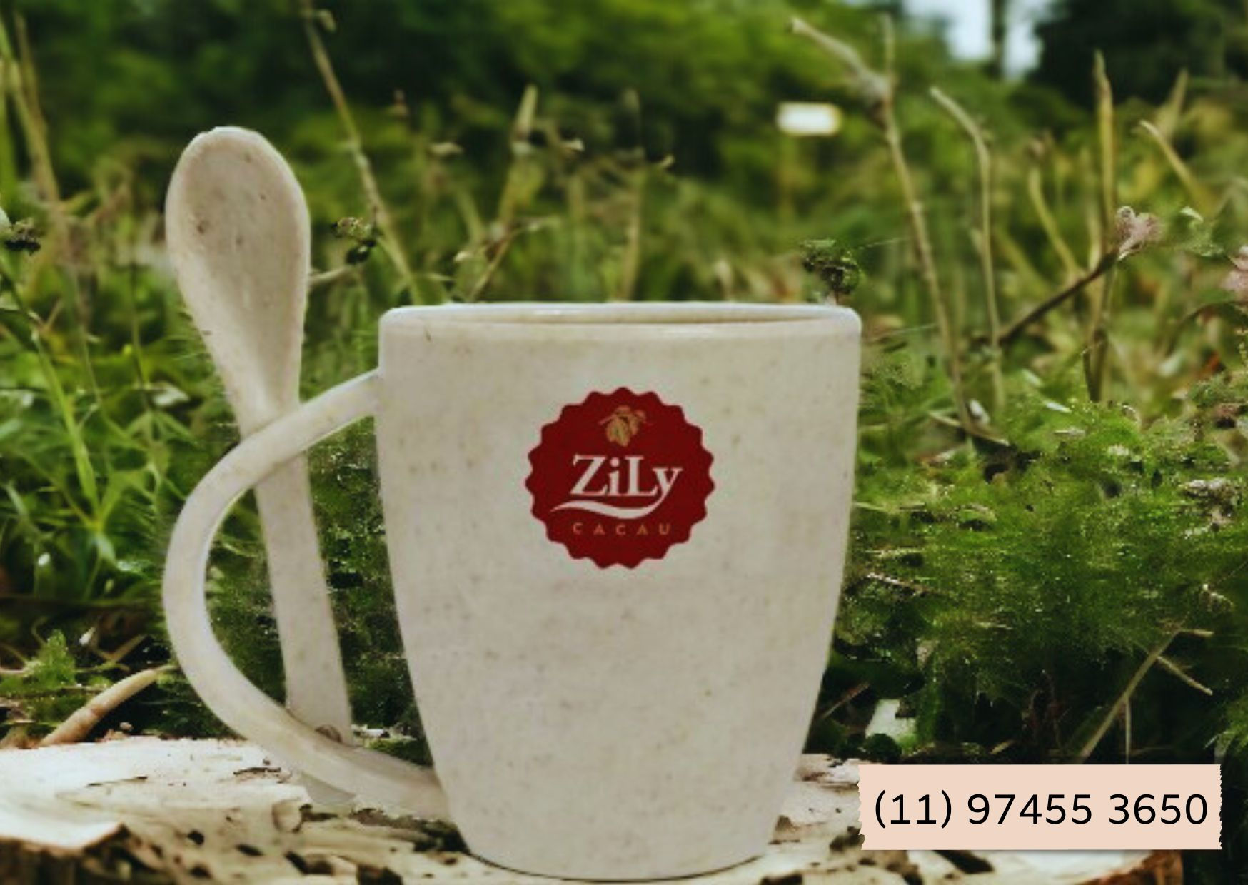 Xícara de Café Personalizada Fibra de Bambu