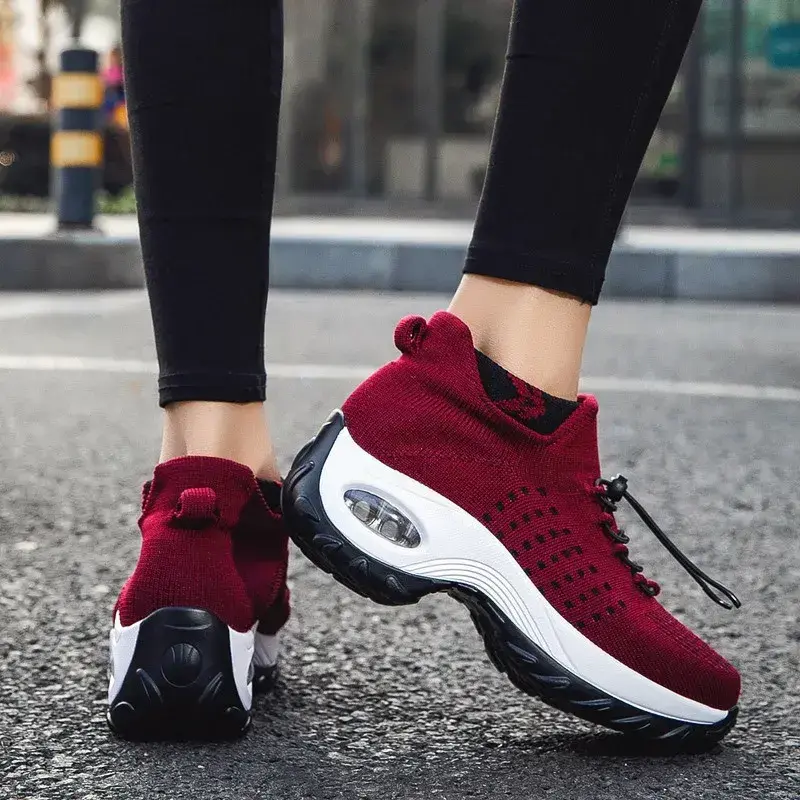 Thumbnail: Casual Shoes Sneakers Breathable Knit Walking  Shoes