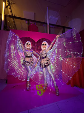 isis wings dancers led lights