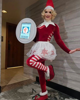 christmas elf roaming photo booth