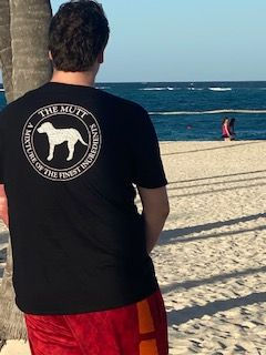Thumbnail: Mutt Fan in shirt in Dominican Republic 