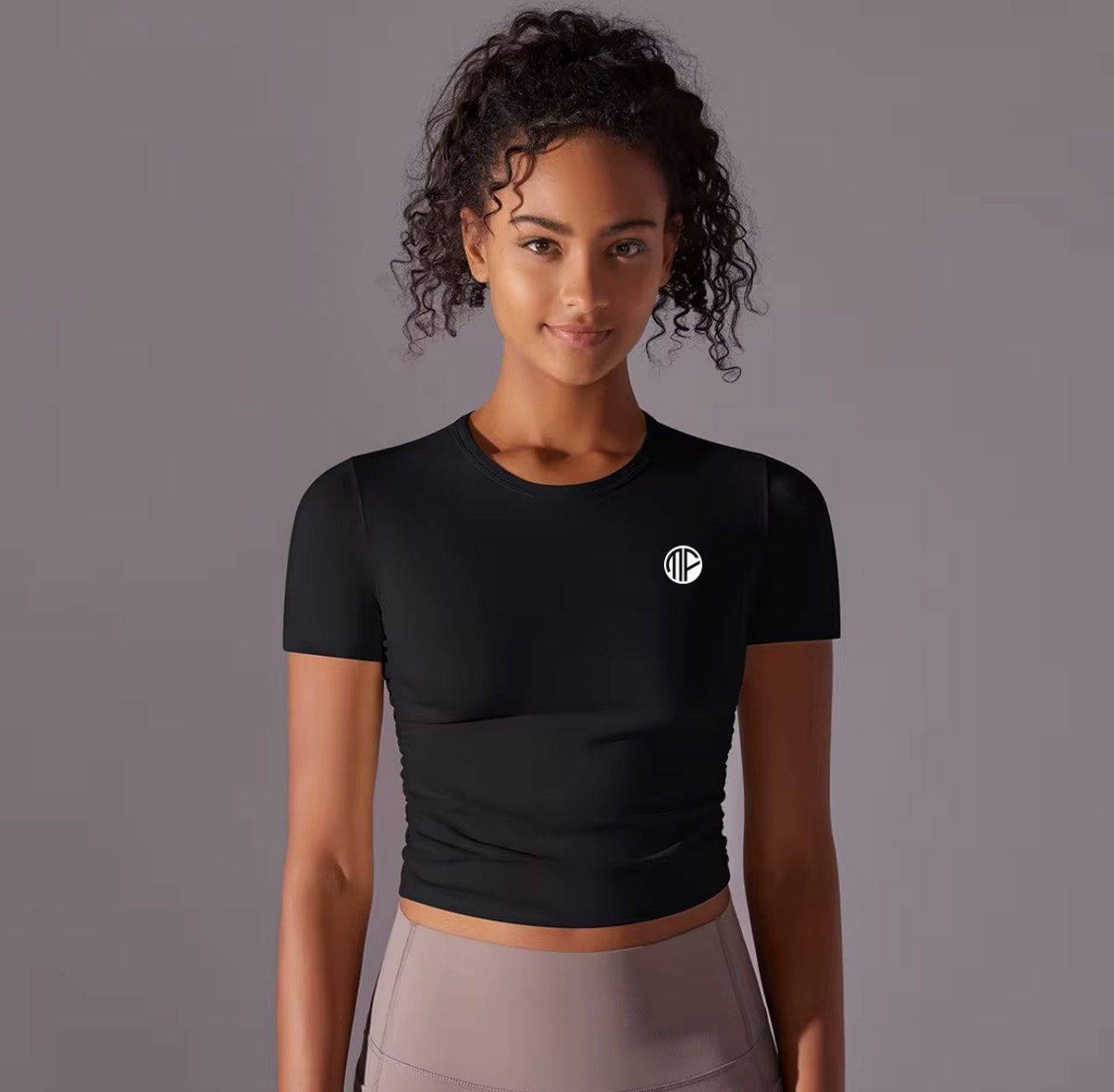 Women's MF Athleisure Slimming T-shirt with Ruched Sides