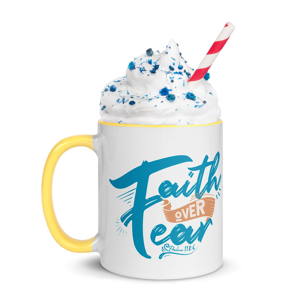 Thumbnail: Faith over Fear, Two Tone Ceramic Mug