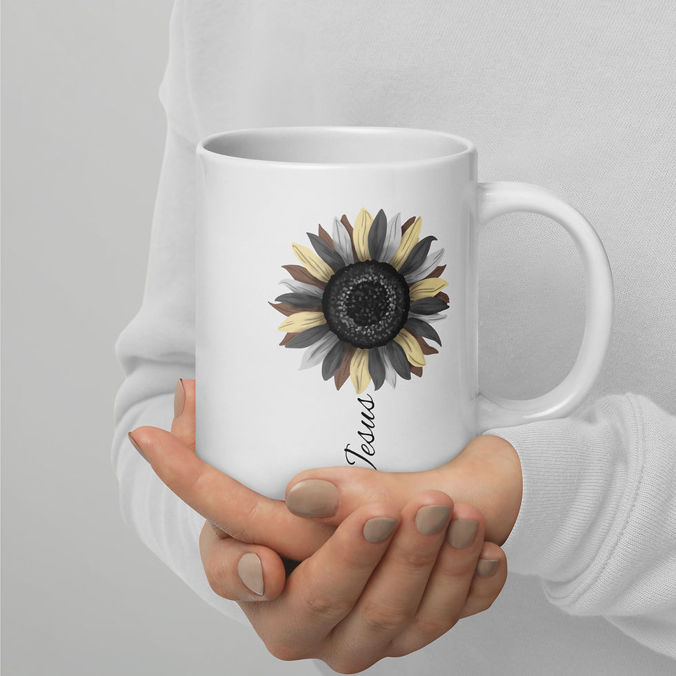 Jesus, Sunflower, 20oz Mug, Coffee Mug, Inspirational Mug