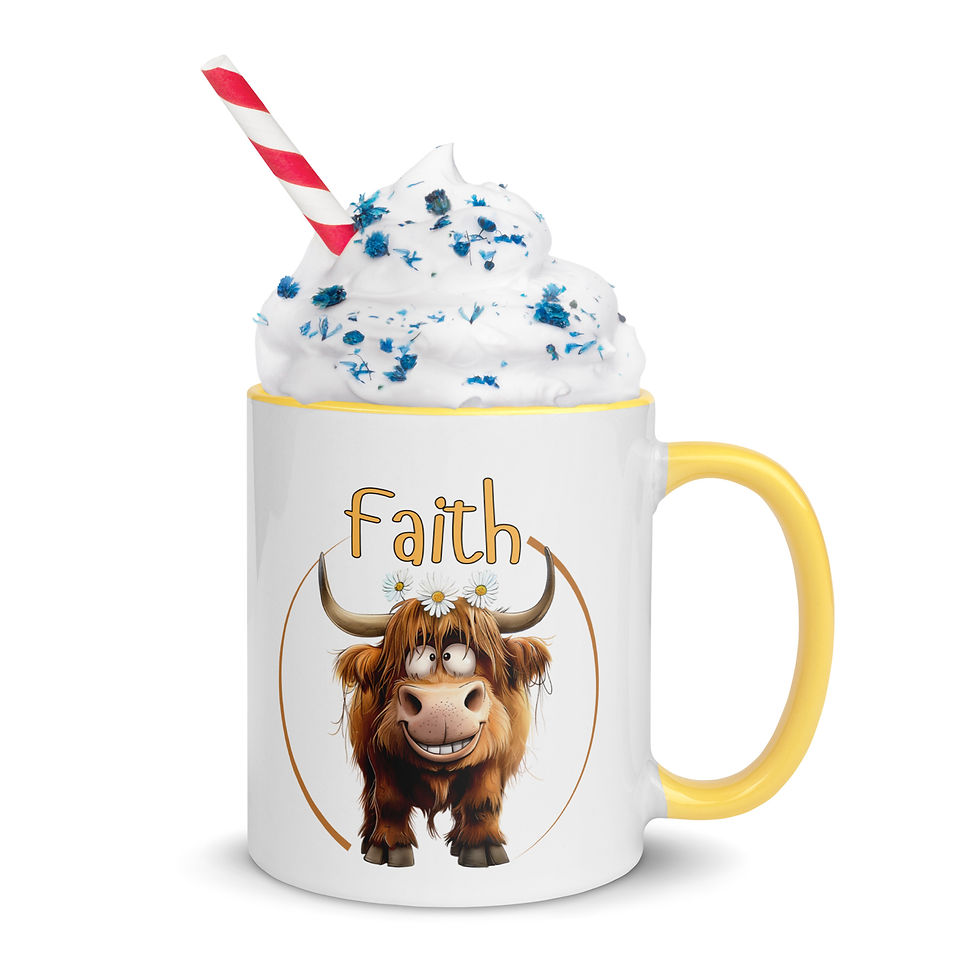 Thumbnail: Cow Faith Mug, Two tone mug, Christian Mug