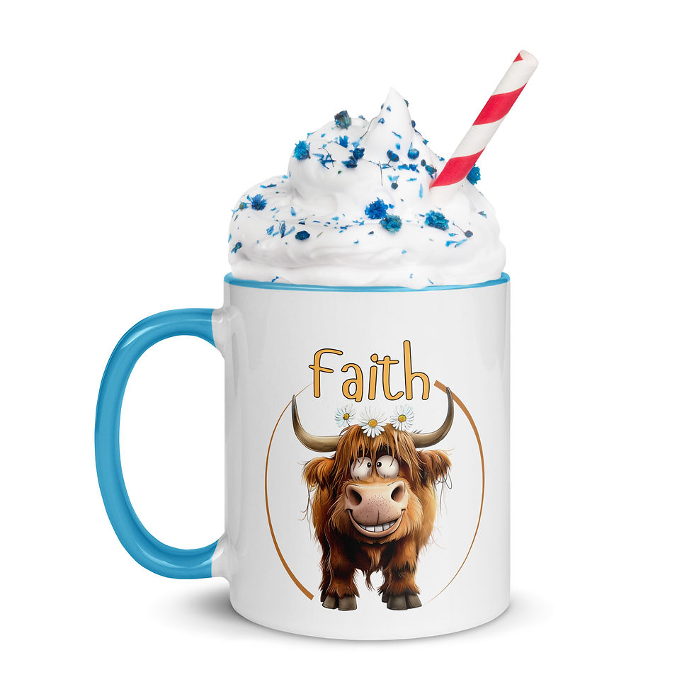 Thumbnail: Cow Faith Mug, Two tone mug, Christian Mug