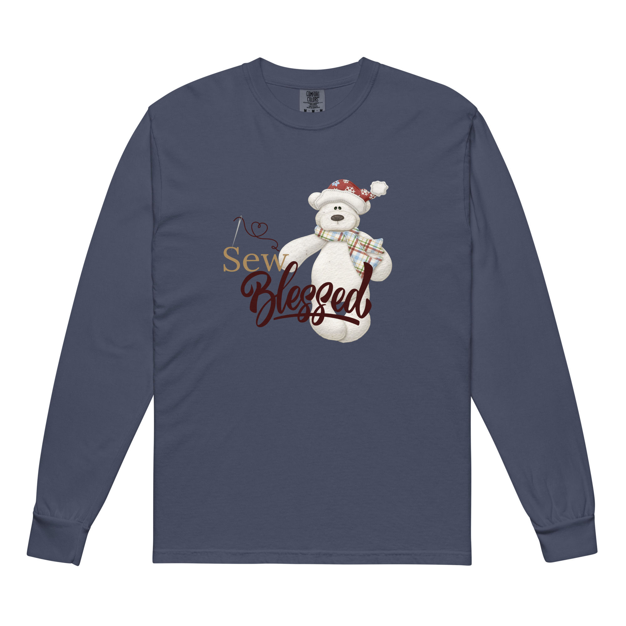 SnowBear, Sew Blessed Quilters Garment-dyed heavyweight long-sleeve shirt