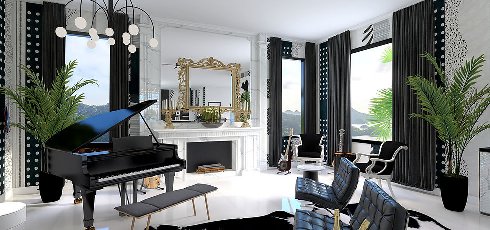 Modern Contemporary Interior Design Living Room Austin Texas