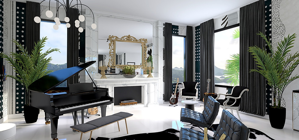 Modern Contemporary Interior Design Living Room Austin Texas