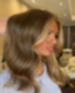 Balayage colour with face frame