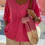 Thumbnail: 524.  Pretty pink linen jacket style top with pocket size 12/18