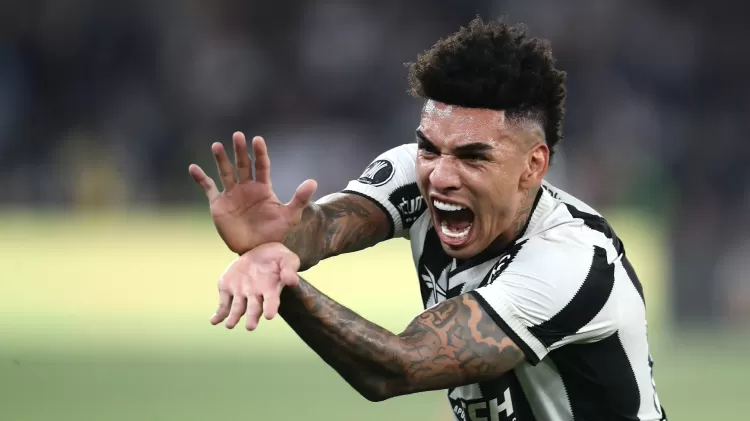 Igor Jesus comemora gol marcado pelo Botafogo contra o Peñarol na Libertadores Imagem: Wagner Meier/Getty Images