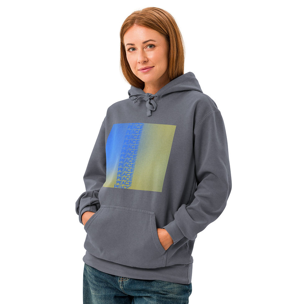 Thumbnail: Peace for Ukraine - Modern Unisex garment-dyed hoodie