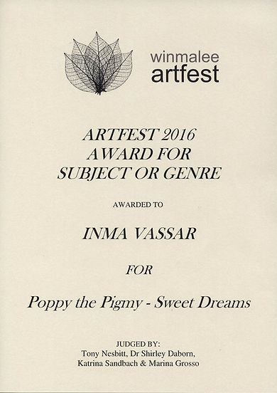 Inma Vassar Award Best Character Design by Inma Vassar