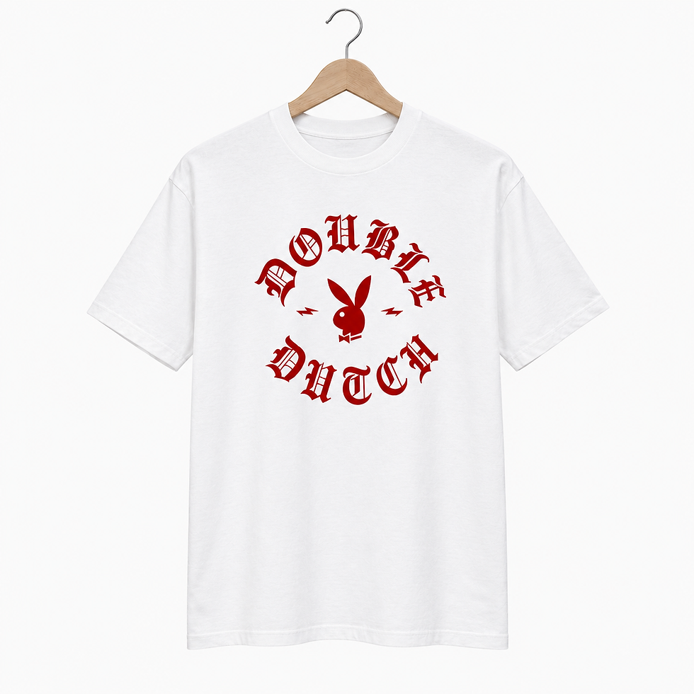 Thumbnail: THE DOUBLE DUTCH WHITE UNISEX T-SHIRT FROM LOFT55 