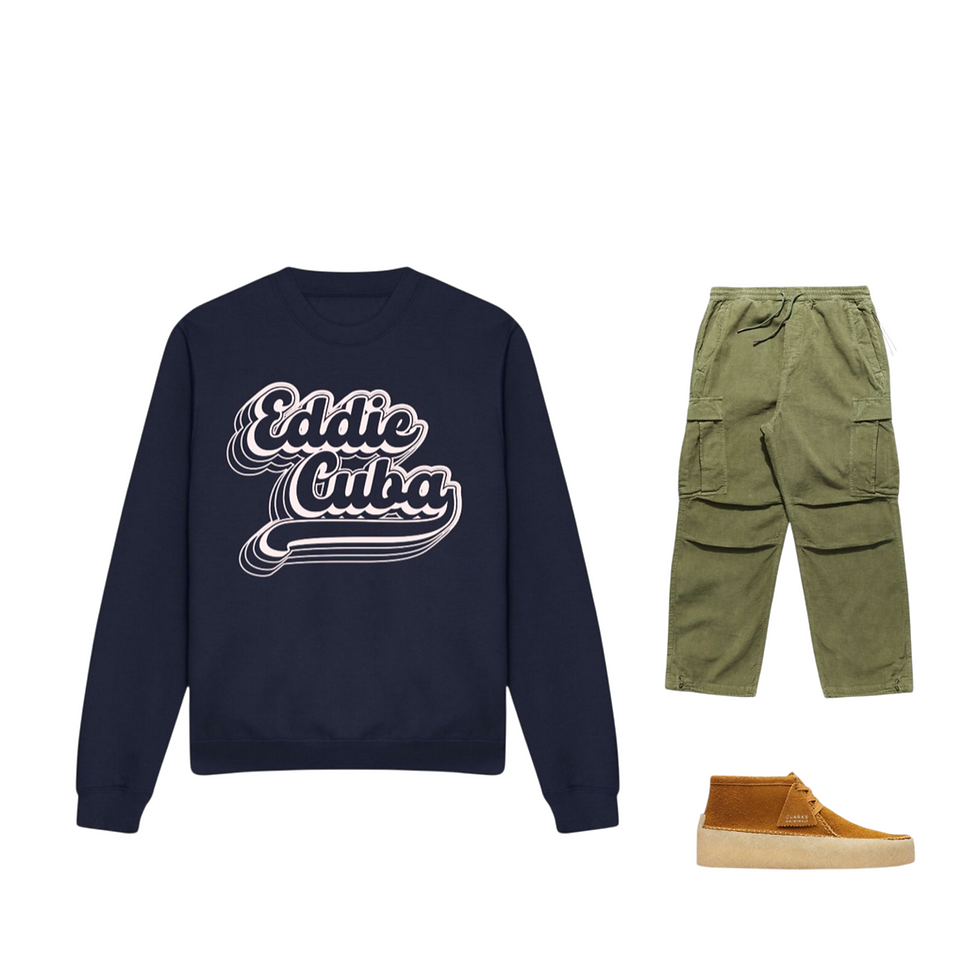 THE EDDIE CUBA OXFORD NAVY SWEATSHIRT