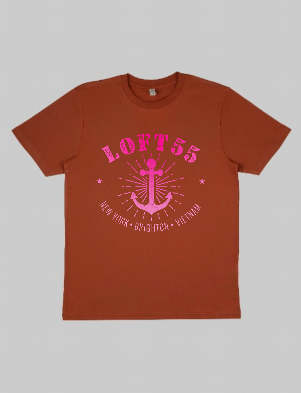 Thumbnail: THE NEW LOFT55 RUST UNISEX T-SHIRT COLLECTION 