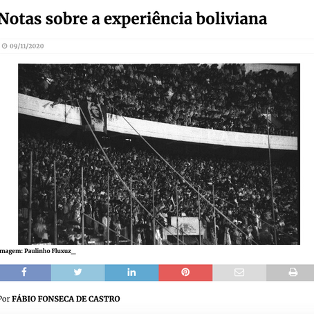 Notas sobre a experiência boliviana