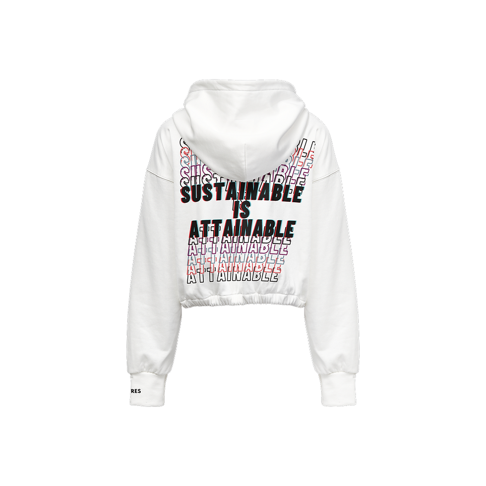 Thumbnail: Women’s Cropped Full-Zip Jacket- Sustainable is Attainable