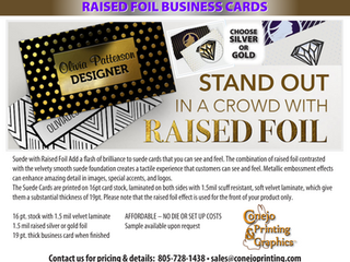 Raised Foil Business Cards
