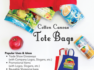 6 oz. Cotton Canvas Tote Bags