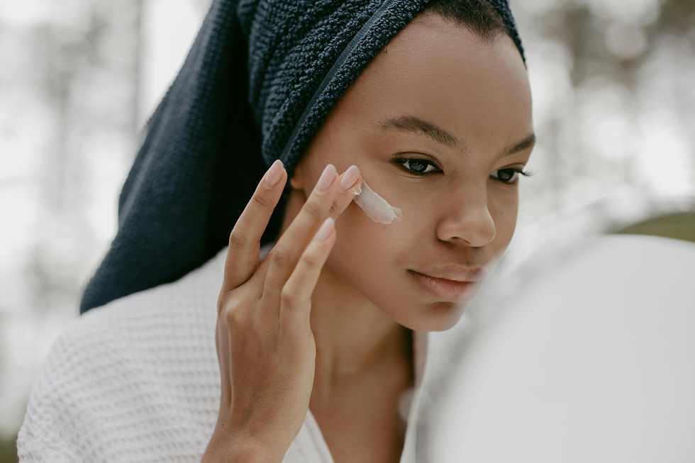 Woman taking care of her skin with LifeviewMD