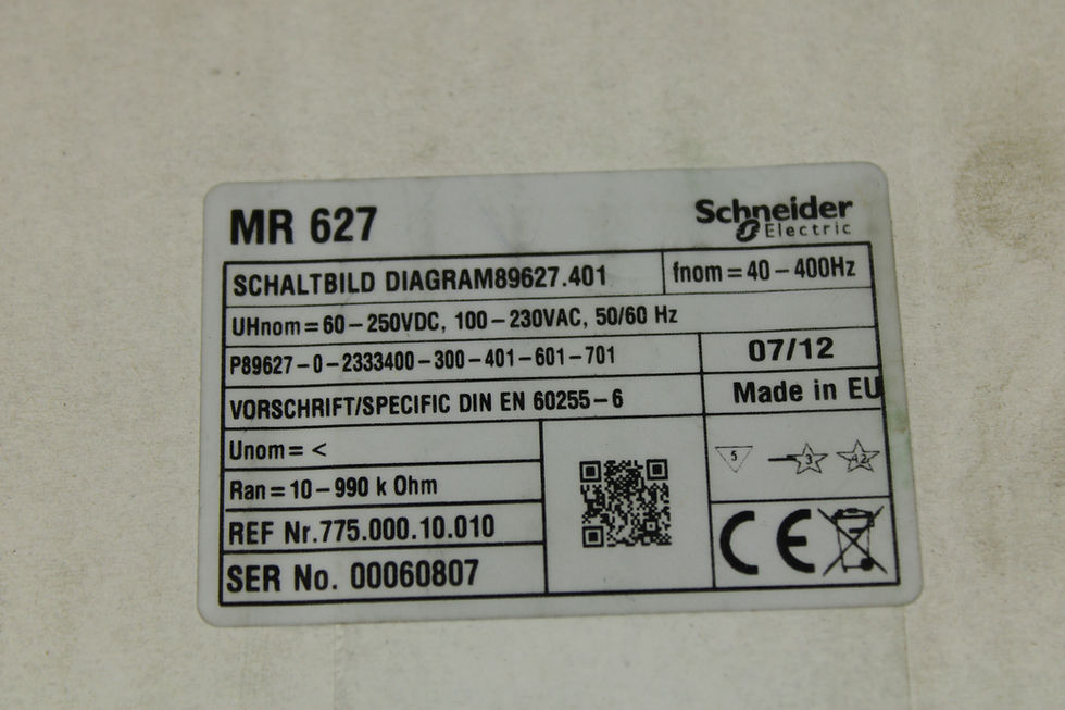 Küçük resim: Schneider Electric MR 627 Monitoring Device MR627