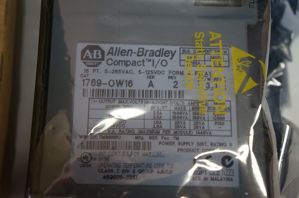 Küçük resim: Allen-Bradley 1769-OW16 SER.A REV.2 F/W.3.1 16PT VAC/VDC RELAY OUTPUT