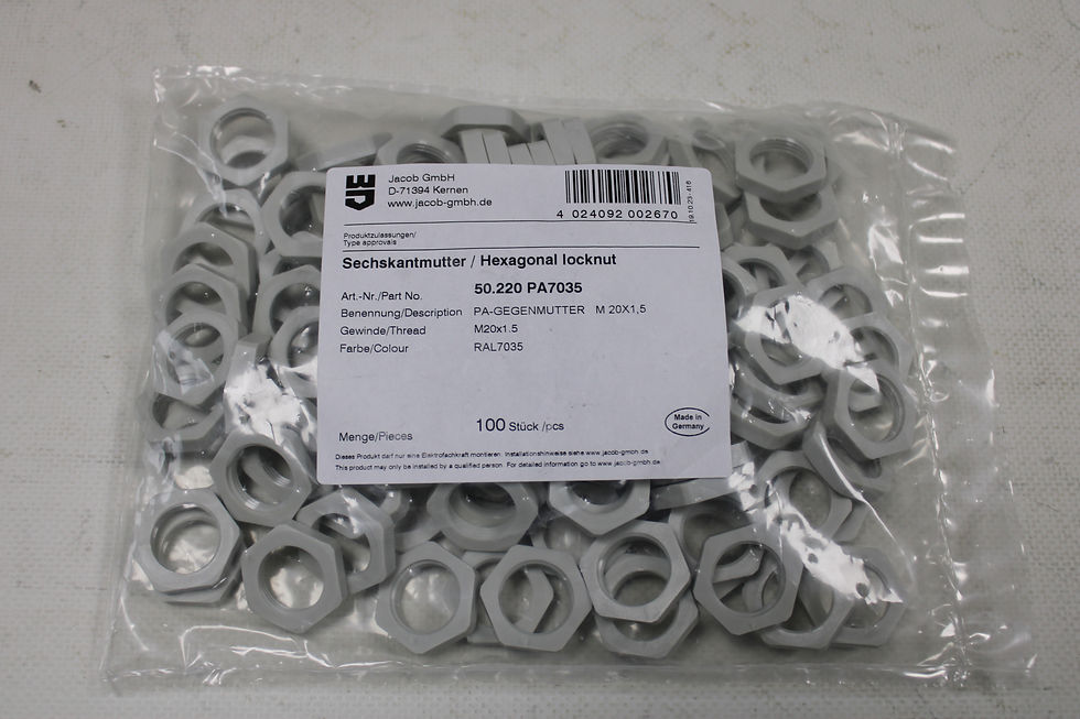 Миниатюра: LOT of 50 pcs Jacob SECHSKANTMUTTER hexagon nut M20x1,5 polyamide 50.220 PA7035