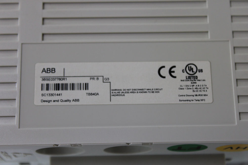 Küçük resim: ABB 3BSE037760R1 TB840A Redundant Cluster Module