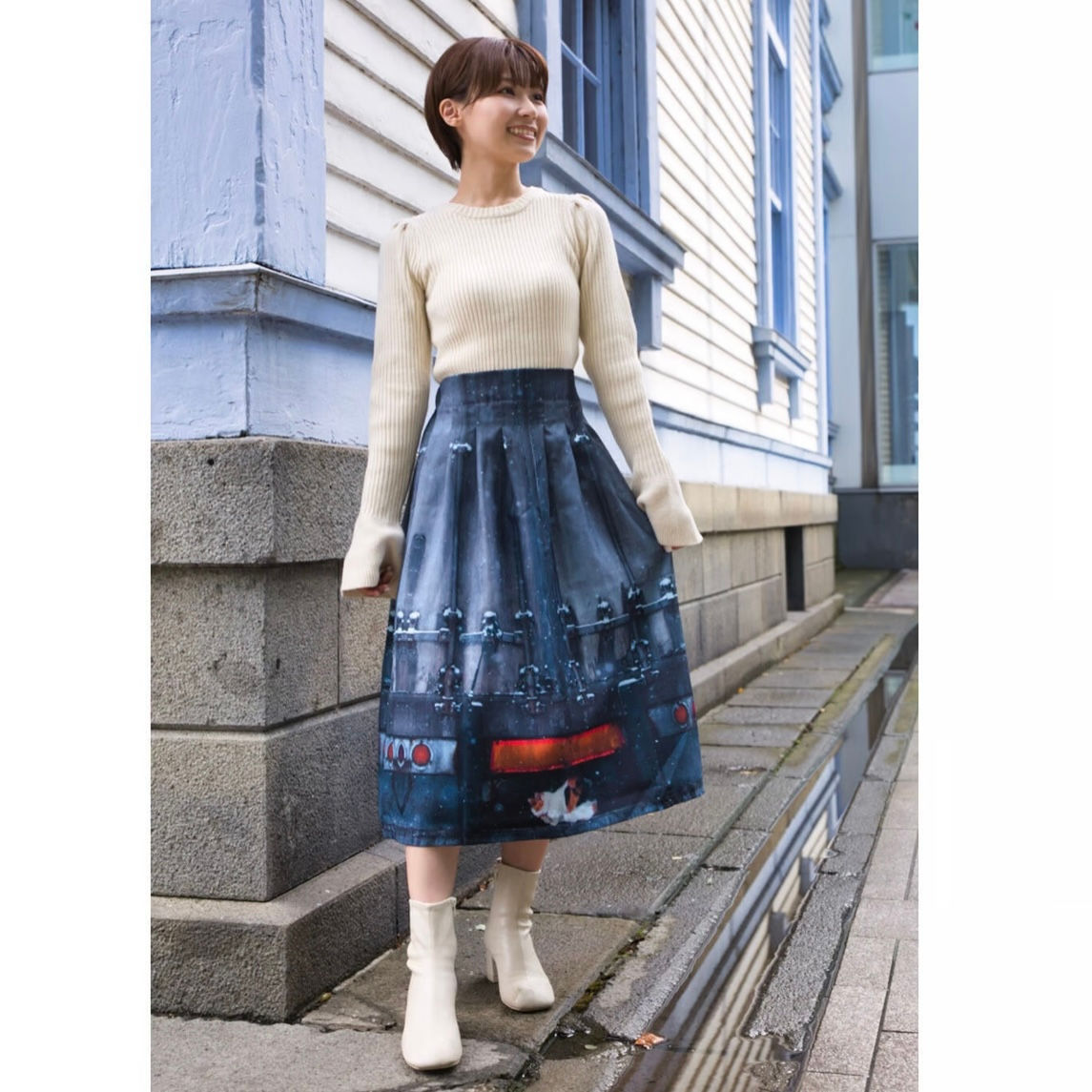 サトウミキ・オリジナルスカート「everlasting snow」