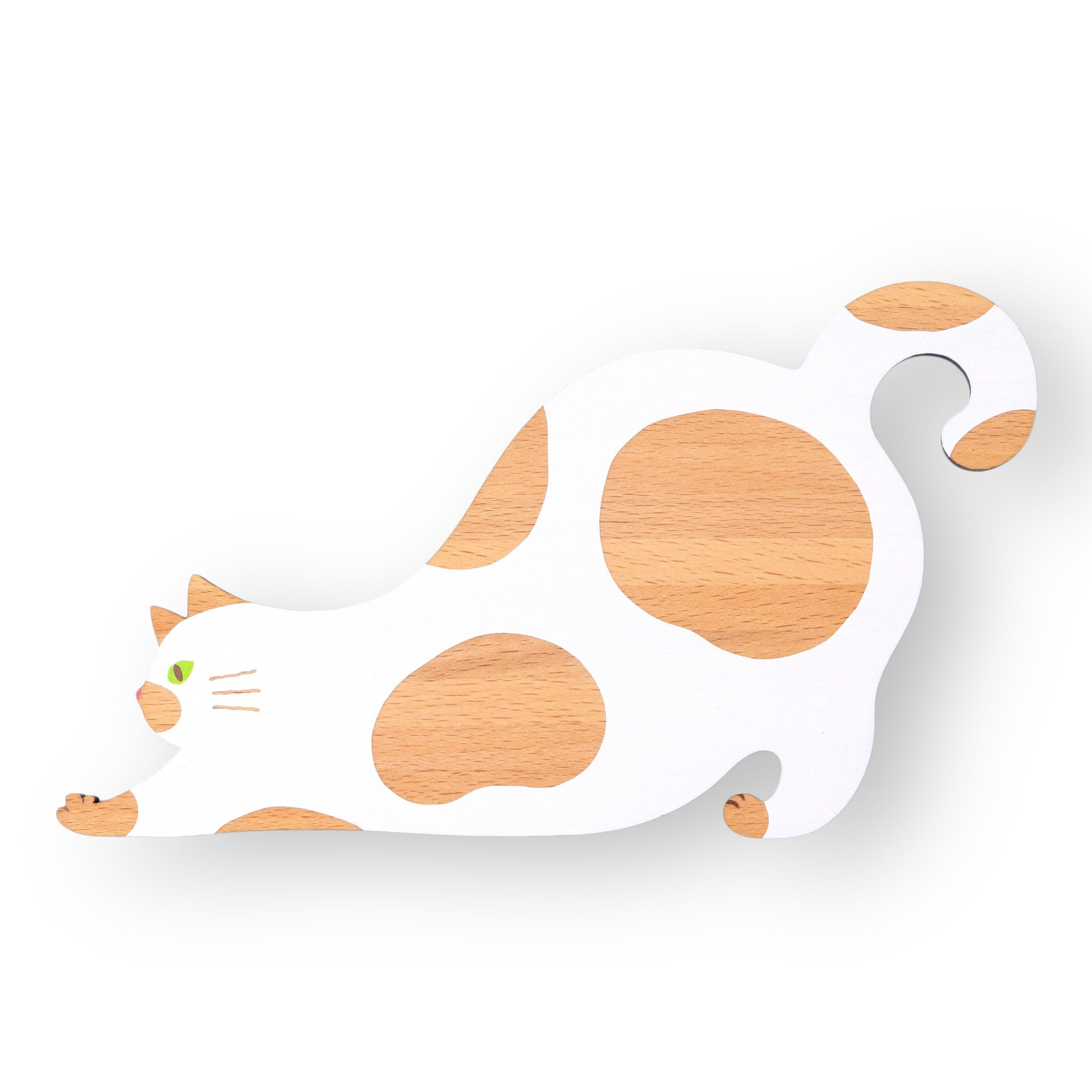 木製ロングプレート「のびる　白」