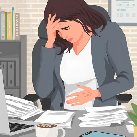 Bauchschmerzen und Stress