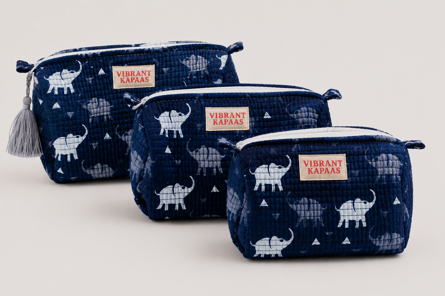 BABY ELEPHANT WASH BAG {SET OF 3}