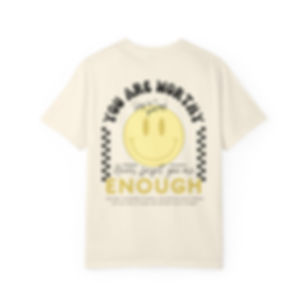You Are Worthy Yellow Smiley Tee