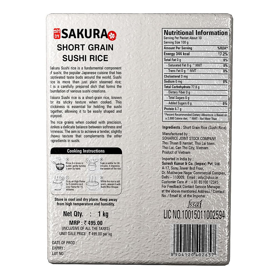 Sakura Sushi Rice 1Kg