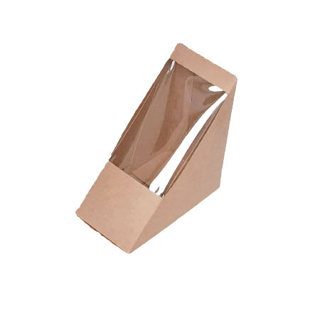 Kraft Sandwich Box With Window (Pack of 100)