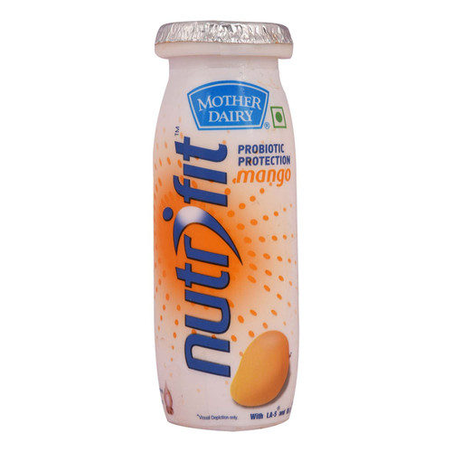 Mother Dairy Nutrifit Mango Flavoured Probiotic Milk Drink Bottle