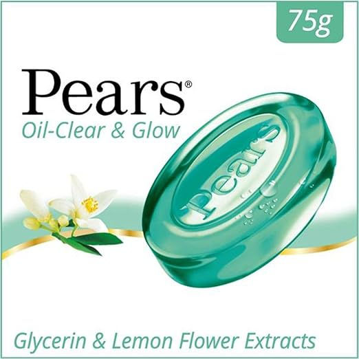 Pears Bathing Soap Oil Clear and Glow 75g