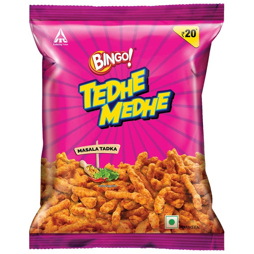 Bingo Tedhe Medhe Masala Tadka 17g (Pack of 12)