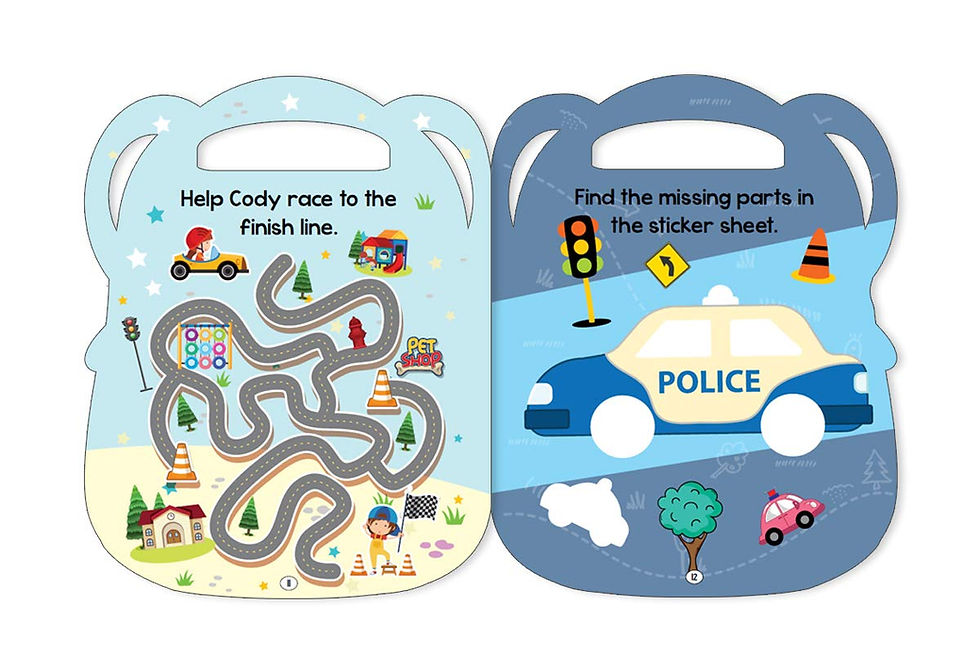 Pegasus My Car Activity Bag Shaped Book
