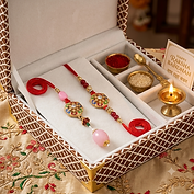 Bhaiya Bhabhi Rakhi Set (Pearl)