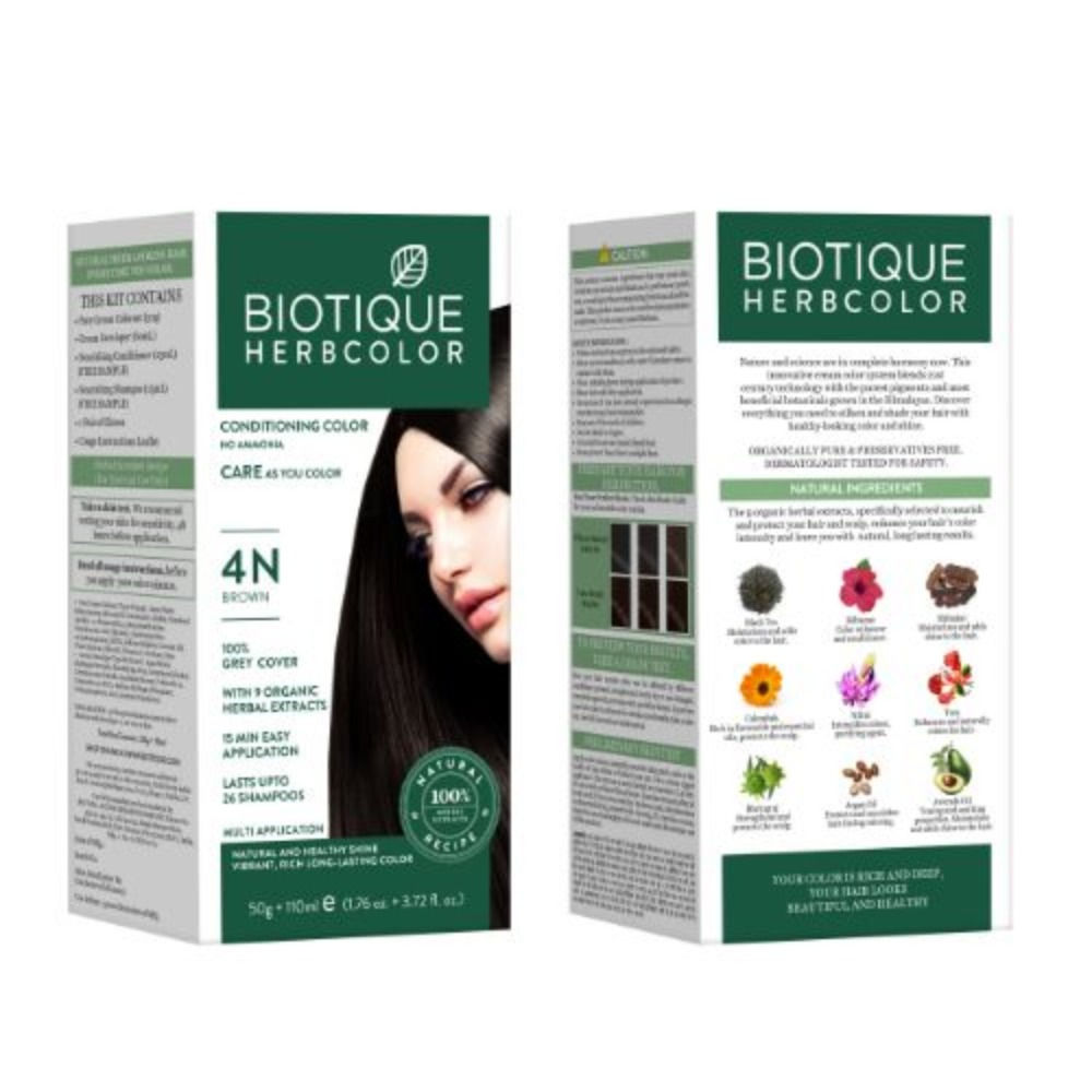 Biotique Herbcolor 4N Brown